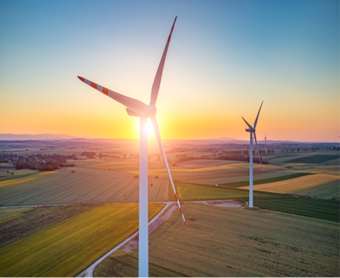 Wind Turbine Sunset